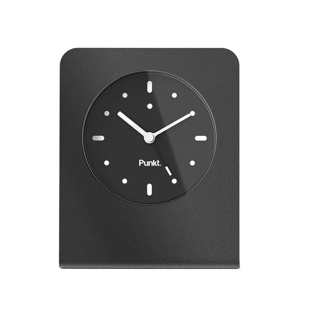 punkt-ac02-wecker-analog-schwarz-mit-led-licht image 1