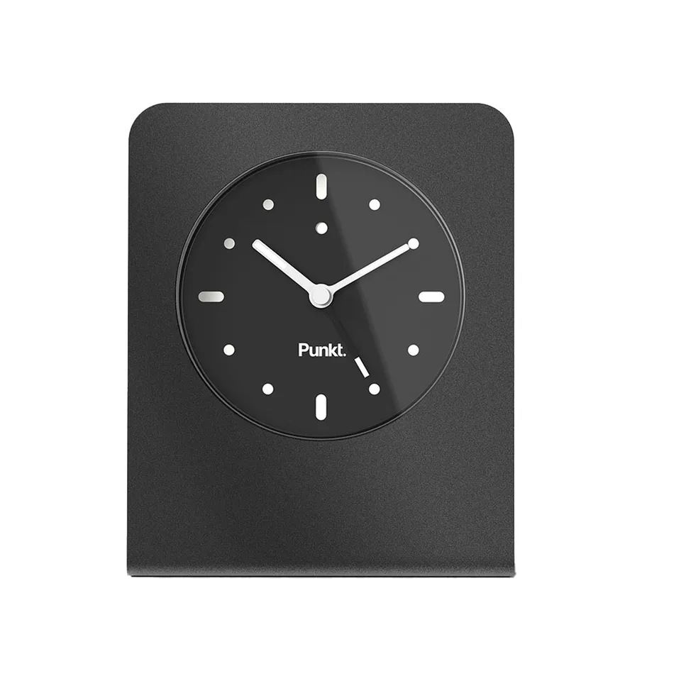 punkt-ac02-wecker-analog-schwarz-mit-led-licht image 1