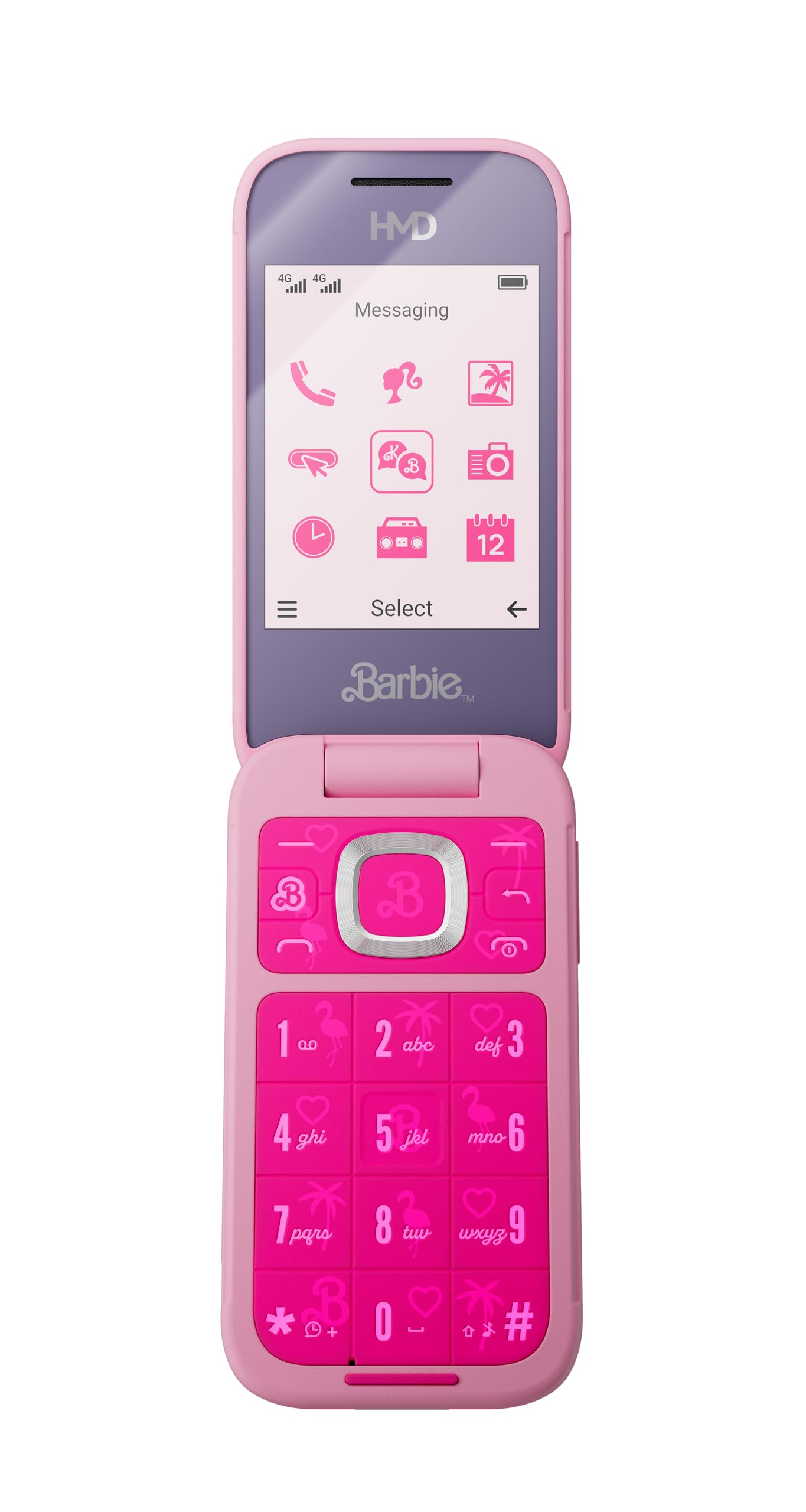 hmd-barbie-phone-klapphandy-power-pink-mit-charm-und-cover image 3